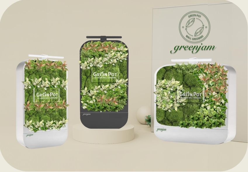 이끼와 커피화분을 활용한 식물공기정화 제품 디자인 GREEN JAM -주)그린포트